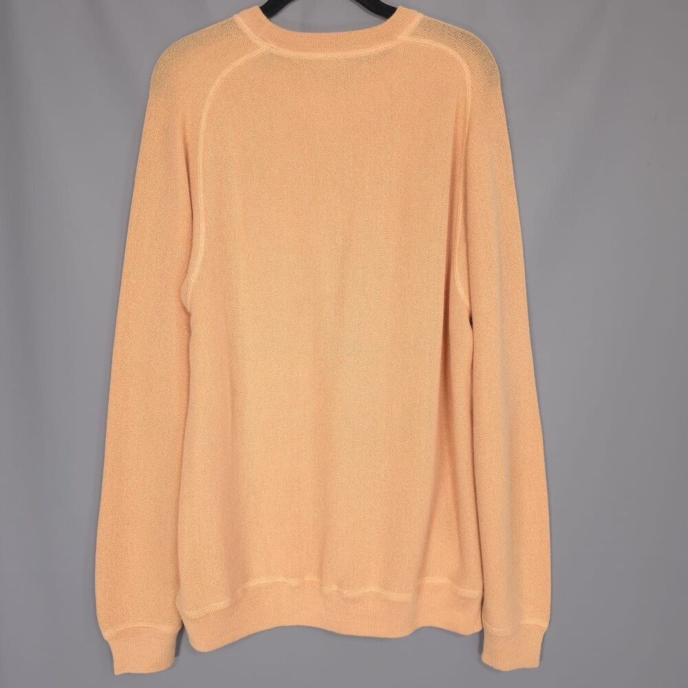 PERU UNLIMITED BABY ALPACA WOOL Knit Pullover Sweater‎ LARGE Orange PERU MADE - Picture 6 of 8